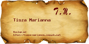 Tisza Marianna névjegykártya