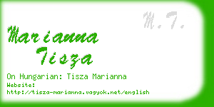 marianna tisza business card